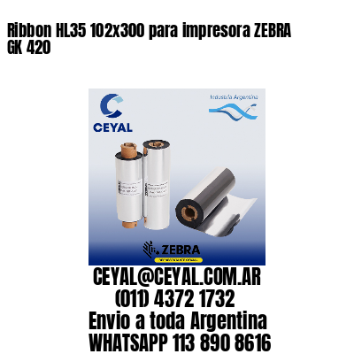 Ribbon HL35 102×300 para impresora ZEBRA GK 420