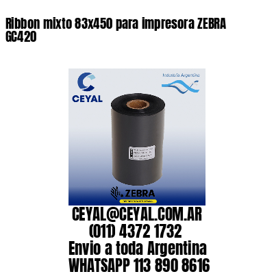 Ribbon mixto 83×450 para impresora ZEBRA GC420