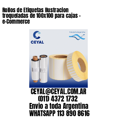 Rollos de Etiquetas Ilustracion troqueladas de 100×100 para cajas – e-Commerce