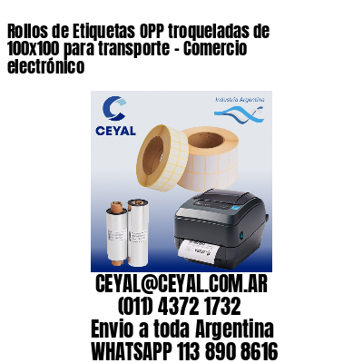 Rollos de Etiquetas OPP troqueladas de 100×100 para transporte – Comercio electrónico