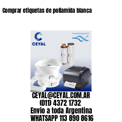 Comprar etiquetas de poliamida blanca