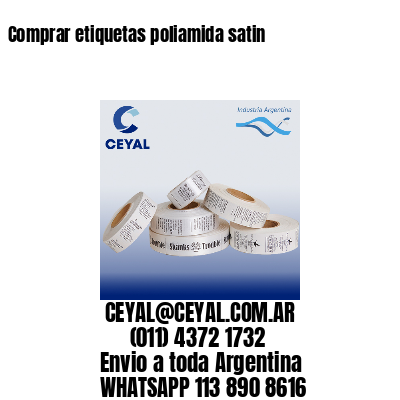 Comprar etiquetas poliamida satin