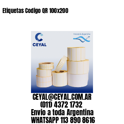 Etiquetas Codigo QR 100×200
