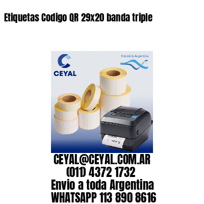 Etiquetas Codigo QR 29×20 banda triple