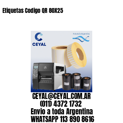 Etiquetas Codigo QR 80X25