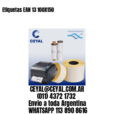 Etiquetas EAN 13 100X150
