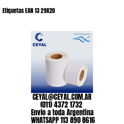 Etiquetas EAN 13 29X20