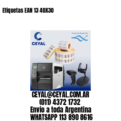 Etiquetas EAN 13 40X30