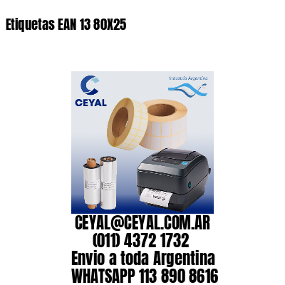 Etiquetas EAN 13 80X25