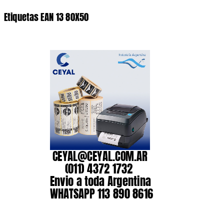 Etiquetas EAN 13 80X50