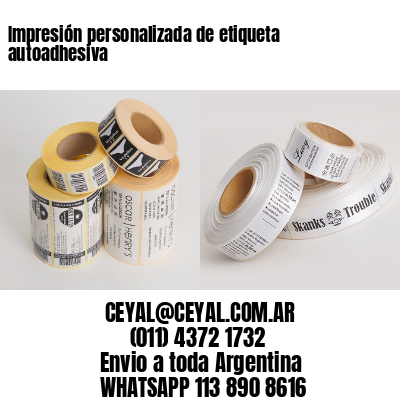 Impresión personalizada de etiqueta autoadhesiva