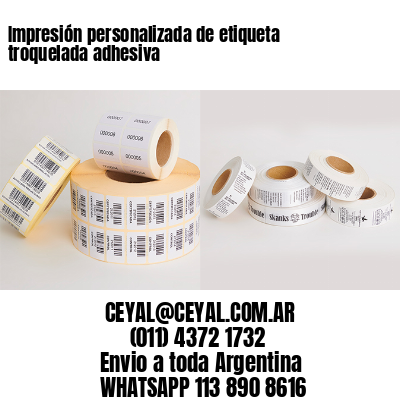 Impresión personalizada de etiqueta troquelada adhesiva