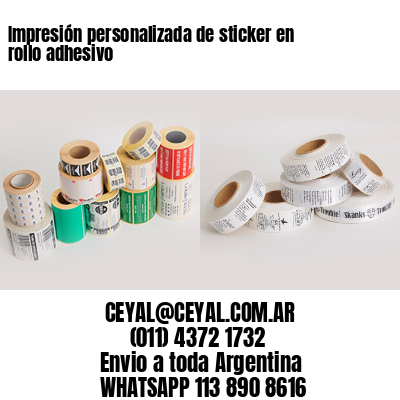 Impresión personalizada de sticker en rollo adhesivo