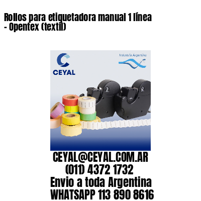 Rollos para etiquetadora manual 1 línea – Opentex (textil)