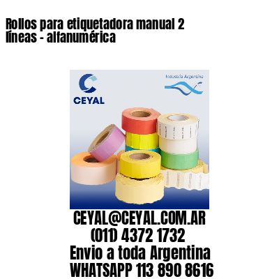 Rollos para etiquetadora manual 2 líneas – alfanumérica