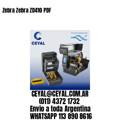 Zebra Zebra ZD410 PDF