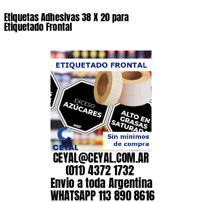 Etiquetas Adhesivas 38 X 20 para Etiquetado Frontal