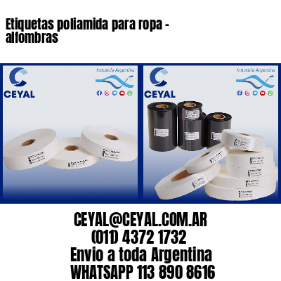 Etiquetas poliamida para ropa – alfombras