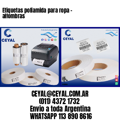 Etiquetas poliamida para ropa – alfombras