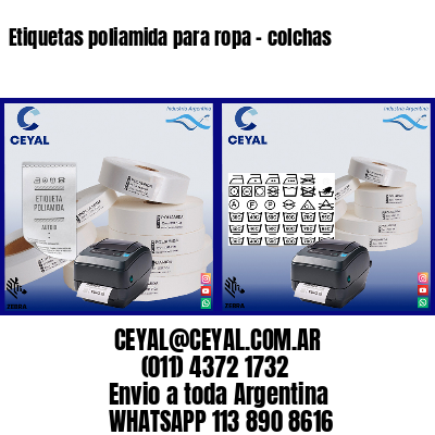 Etiquetas poliamida para ropa – colchas