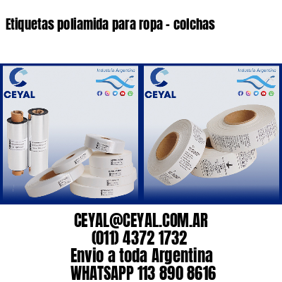 Etiquetas poliamida para ropa – colchas