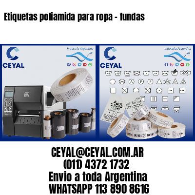 Etiquetas poliamida para ropa – fundas