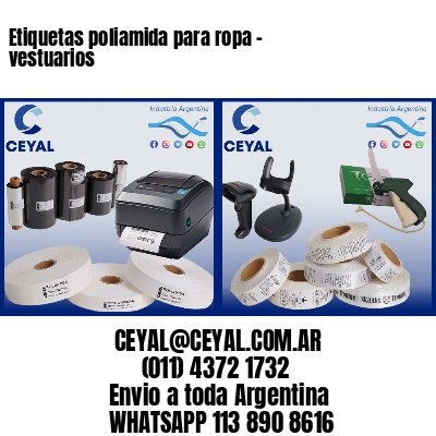Etiquetas poliamida para ropa – vestuarios