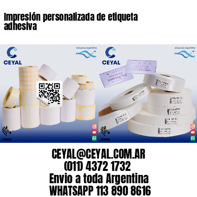 Impresión personalizada de etiqueta adhesiva