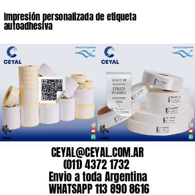 Impresión personalizada de etiqueta autoadhesiva