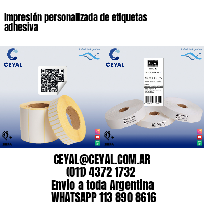 Impresión personalizada de etiquetas adhesiva