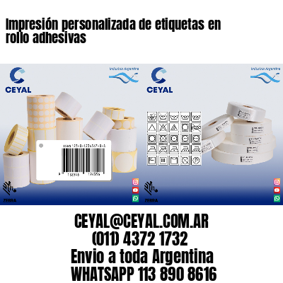 Impresión personalizada de etiquetas en rollo adhesivas