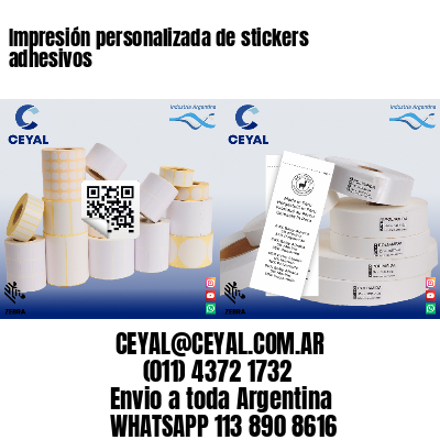 Impresión personalizada de stickers adhesivos