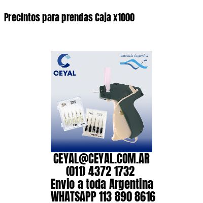 Precintos para prendas Caja x1000