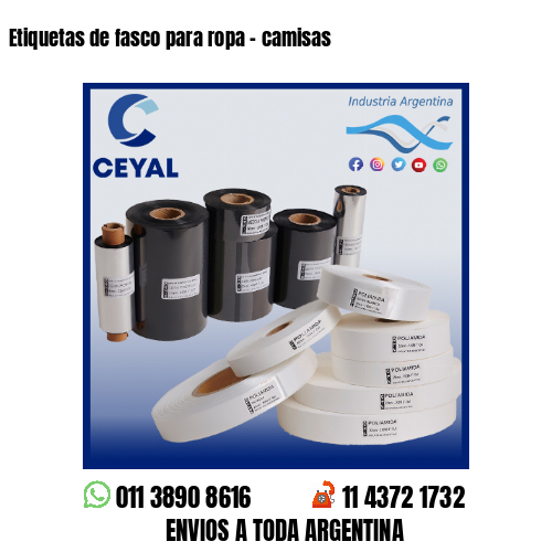 Etiquetas de fasco para ropa – camisas