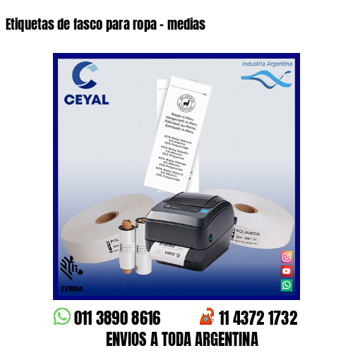 Etiquetas de fasco para ropa – medias