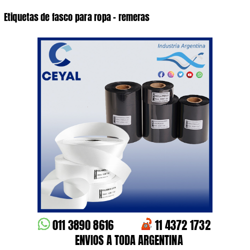 Etiquetas de fasco para ropa – remeras