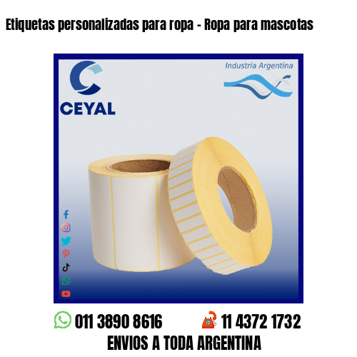 Etiquetas personalizadas para ropa – Ropa para mascotas