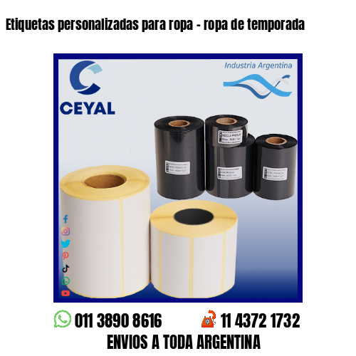 Etiquetas personalizadas para ropa – ropa de temporada