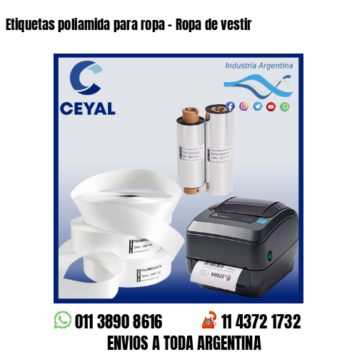 Etiquetas poliamida para ropa – Ropa de vestir