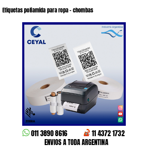 Etiquetas poliamida para ropa – chombas