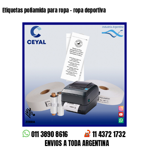 Etiquetas poliamida para ropa – ropa deportiva