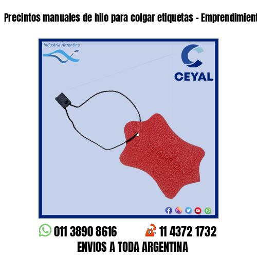 Precintos manuales de hilo para colgar etiquetas – Emprendimientos textiles