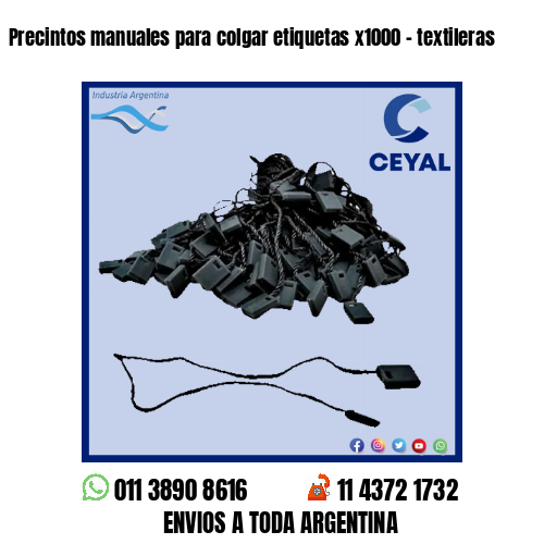Precintos manuales para colgar etiquetas x1000 – textileras