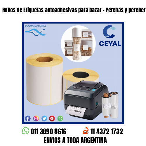Rollos de Etiquetas autoadhesivas para bazar – Perchas y percheros