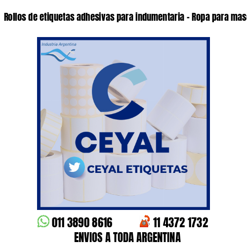 Rollos de etiquetas adhesivas para indumentaria - Ropa para mascotas