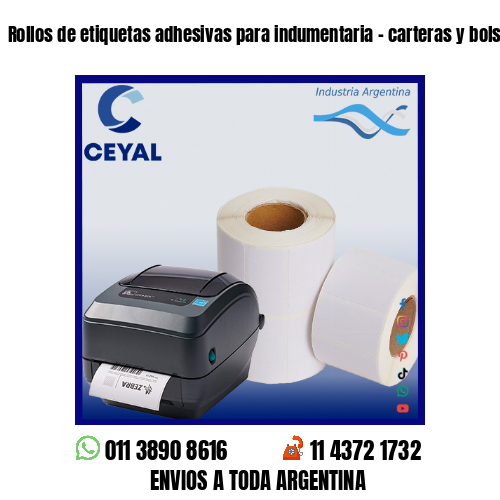 Rollos de etiquetas adhesivas para indumentaria – carteras y bolsos