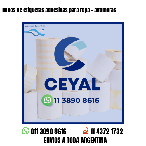 Rollos de etiquetas adhesivas para ropa - alfombras