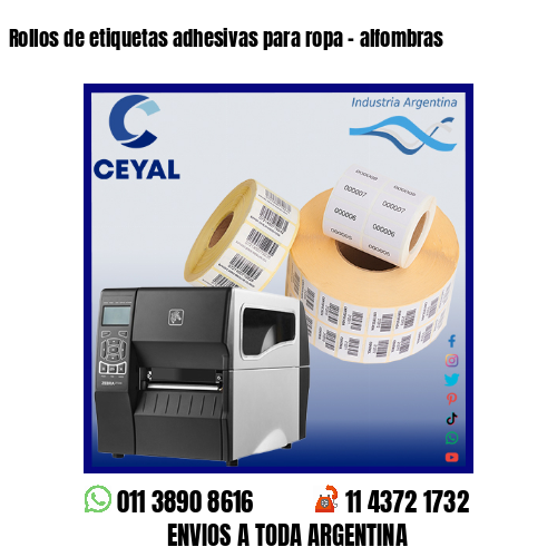 Rollos de etiquetas adhesivas para ropa – alfombras
