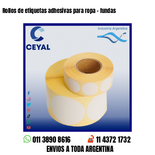 Rollos de etiquetas adhesivas para ropa – fundas