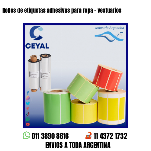 Rollos de etiquetas adhesivas para ropa – vestuarios